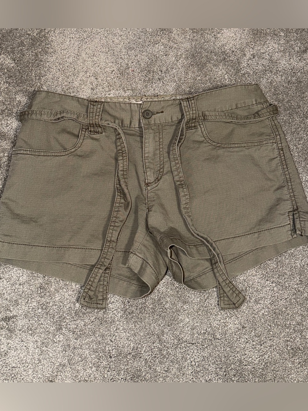 Smart Set - Olive Utility Mini Shorts with Belt
